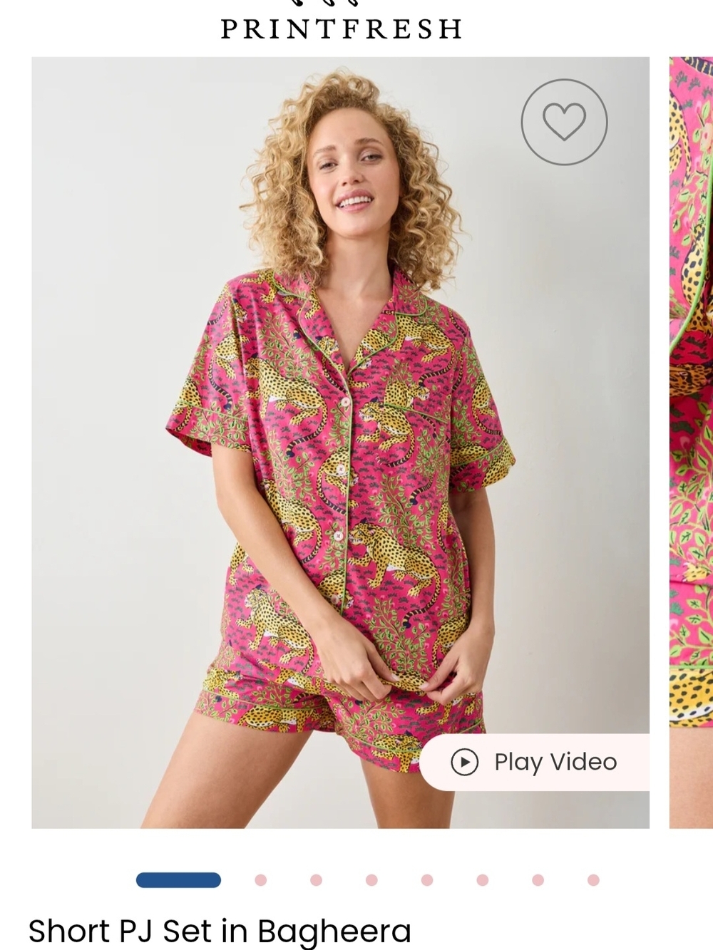 Printfresh Pink Bagheera Short PJ Set